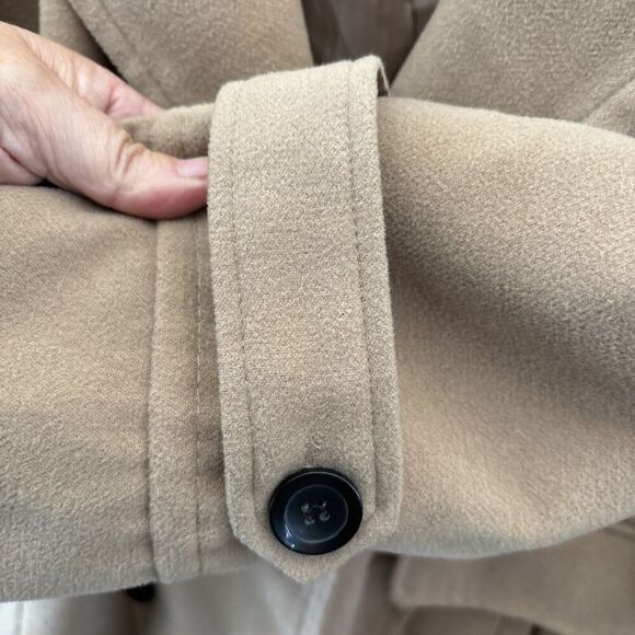 IB Diffusion Coat Women XXL Camel Double Breasted Button Up Pockets Lined - Picture 7 of 12